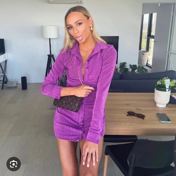 Purple with Jean Andy dress long sleeve - Picture 5 of 13